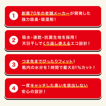 【2025年9月以降順次発送】消臭オンサイト カラッとヒーロー 2本入 [ハンドルカラー：カーキ]
